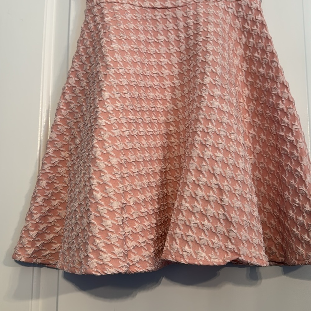 Pink Houndstooth Spaghetti Strap Dress Size XS/2 - Picture 6 of 9